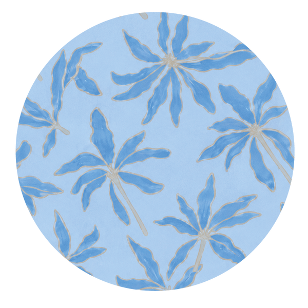 Robe tropicale bleue