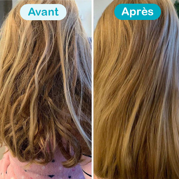 Cheveux avant et après la Butter Brush