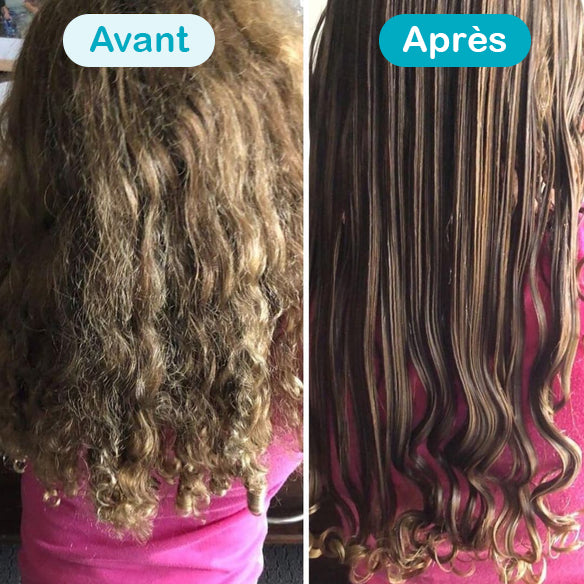 Cheveux avant et après la Butter Brush