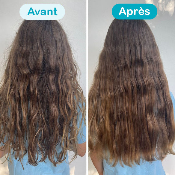 Cheveux avant et après la Butter Brush